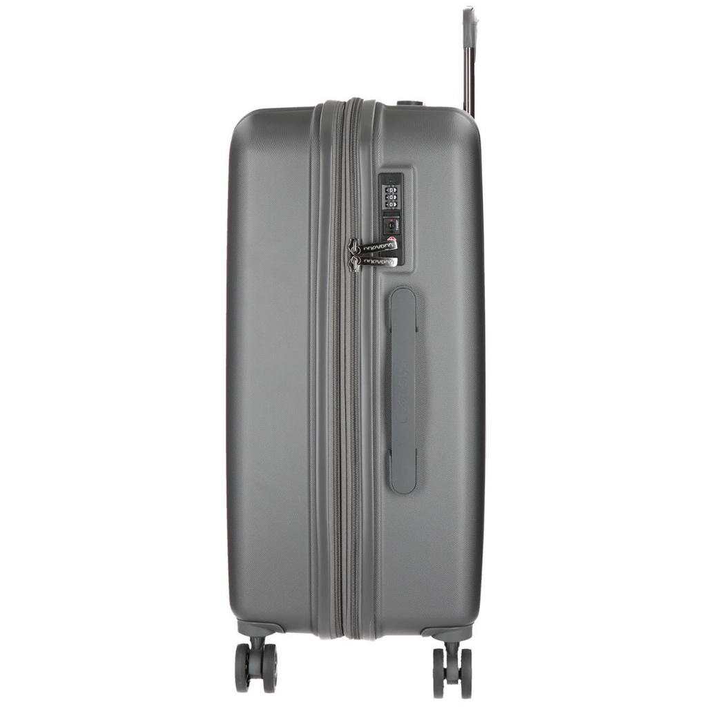 MOVOM Wood Antracite – Cestovný kufor s TSA zámkom a štvorkolesovým systémom