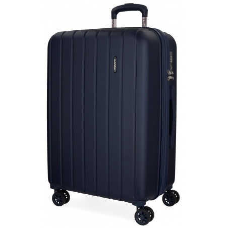 MOVOM Wood Navy Blue, Škrupinový cestovný kufor, 65x45x28cm, 68L, 5319264 (medium exp.)