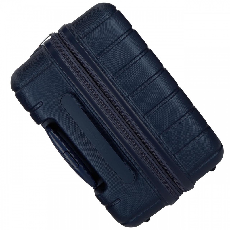 MOVOM Wood Navy Blue, Škrupinový cestovný kufor, 65x45x28cm, 68L, 5319264 (medium exp.)