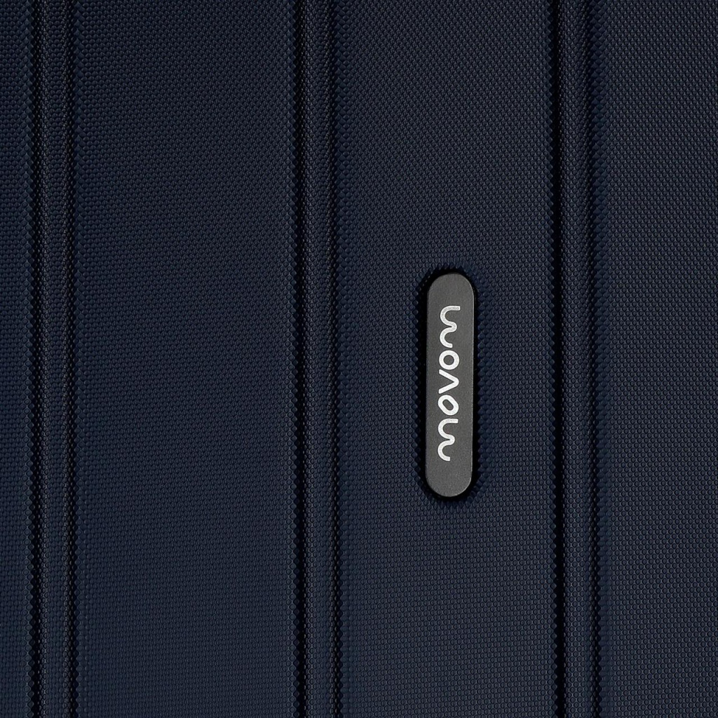 MOVOM Wood Navy Blue – Škrupinový cestovný kufor s TSA zámkom a štvorkolesovým systémom