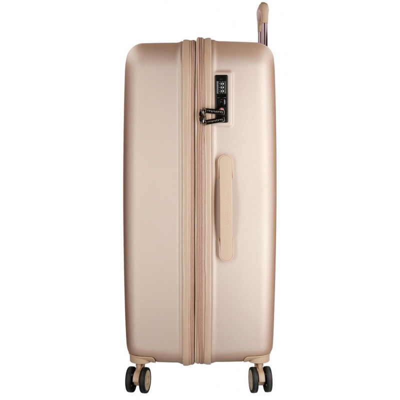MOVOM Wood Champagne, Škrupinový cestovný kufor, 65x45x28cm, 68L, 5319265 (medium exp.)