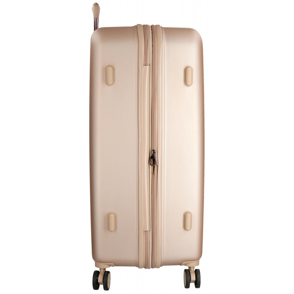 MOVOM Wood Champagne – Škrupinový cestovný kufor s TSA zámkom a štvorkolesovým systémom