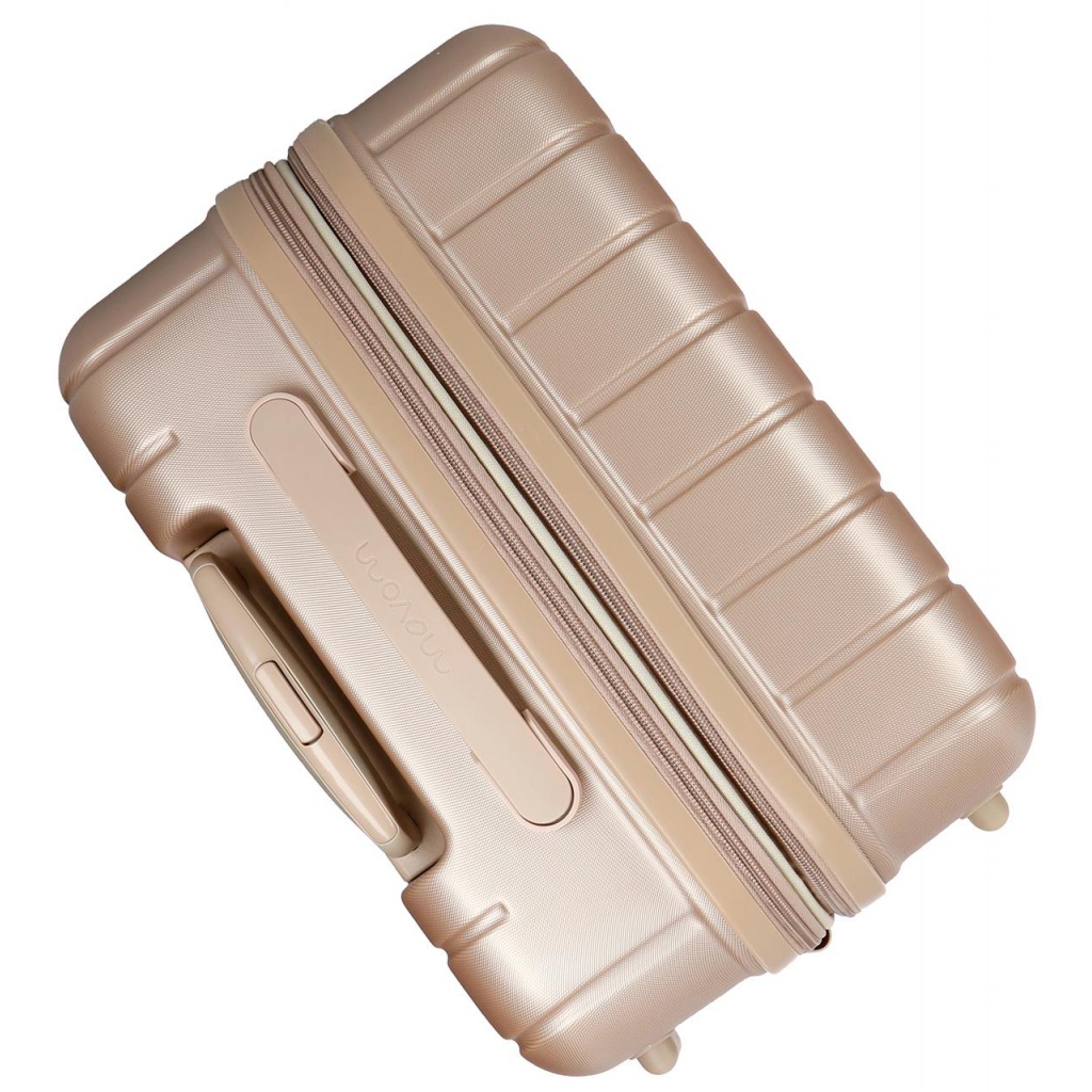 MOVOM Wood Champagne – Škrupinový cestovný kufor s TSA zámkom a štvorkolesovým systémom