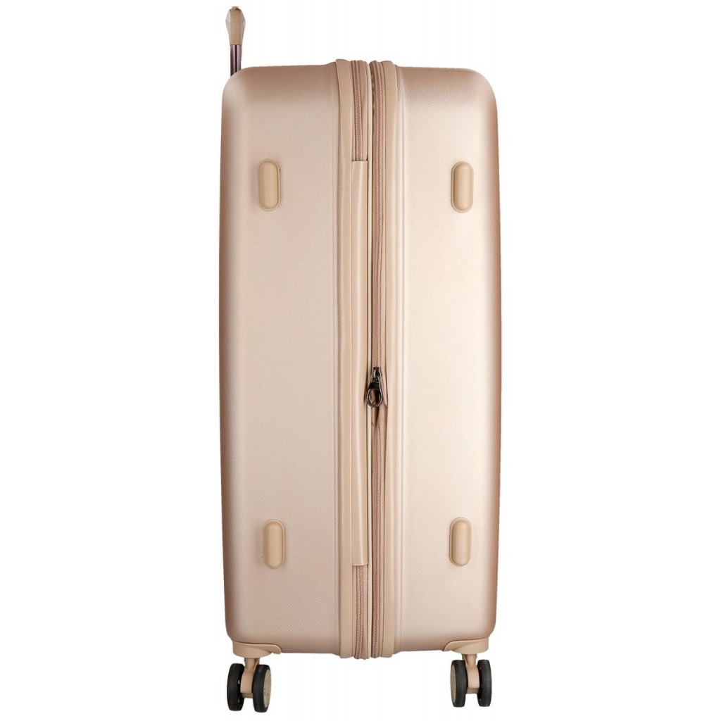 MOVOM Wood Champagne – Veľký rozšíriteľný škrupinový kufor 75×52×32 cm, 109L, TSA zámok