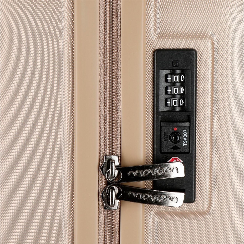 MOVOM Wood Champagne – Veľký rozšíriteľný škrupinový kufor 75×52×32 cm, 109L, TSA zámok