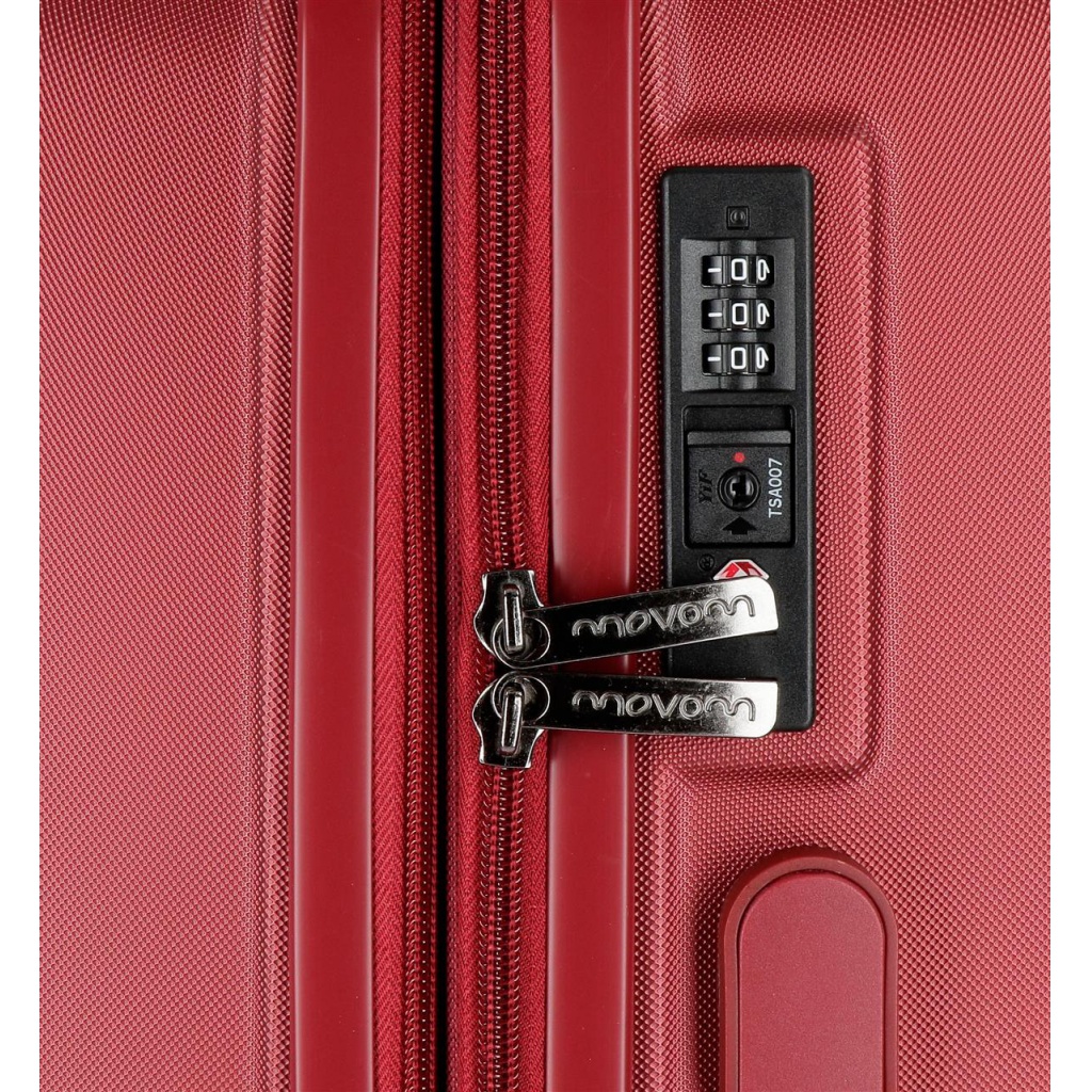 MOVOM Wood Red, Sada luxusných ABS cestovných kufrov, 75cm/65cm/55cm, 5318466