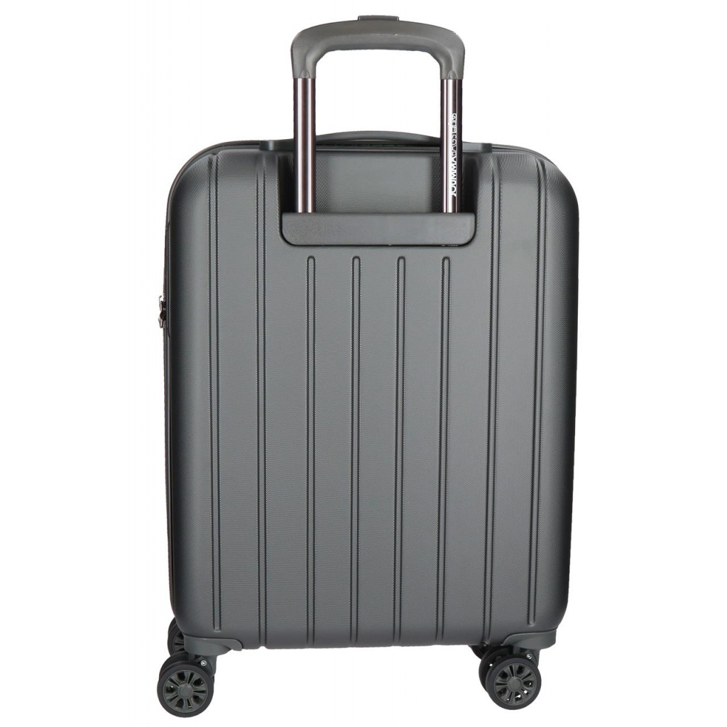 MOVOM Wood Antracite, škrupinový cestovný kufor – antracitová príručná batožina s TSA zámkom