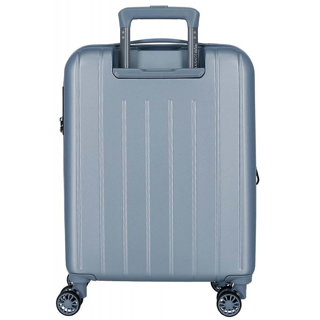 MOVEM Wood Steel Blue, Skořepinový cestovní kufr, 55x40x20cm, 38L, 5318663 (small exp.)