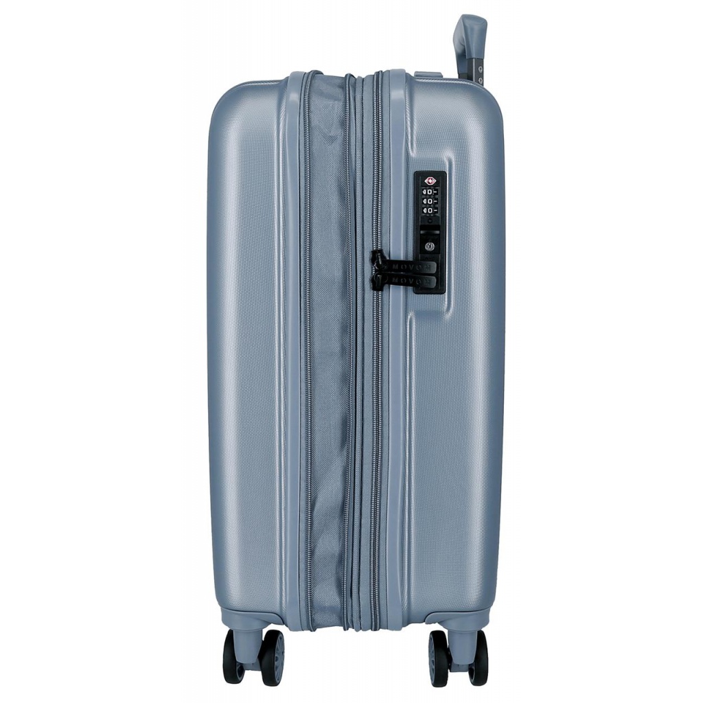 MOVEM Wood Steel Blue, Skořepinový cestovní kufr, 55x40x20cm, 38L, 5318663 (small exp.)