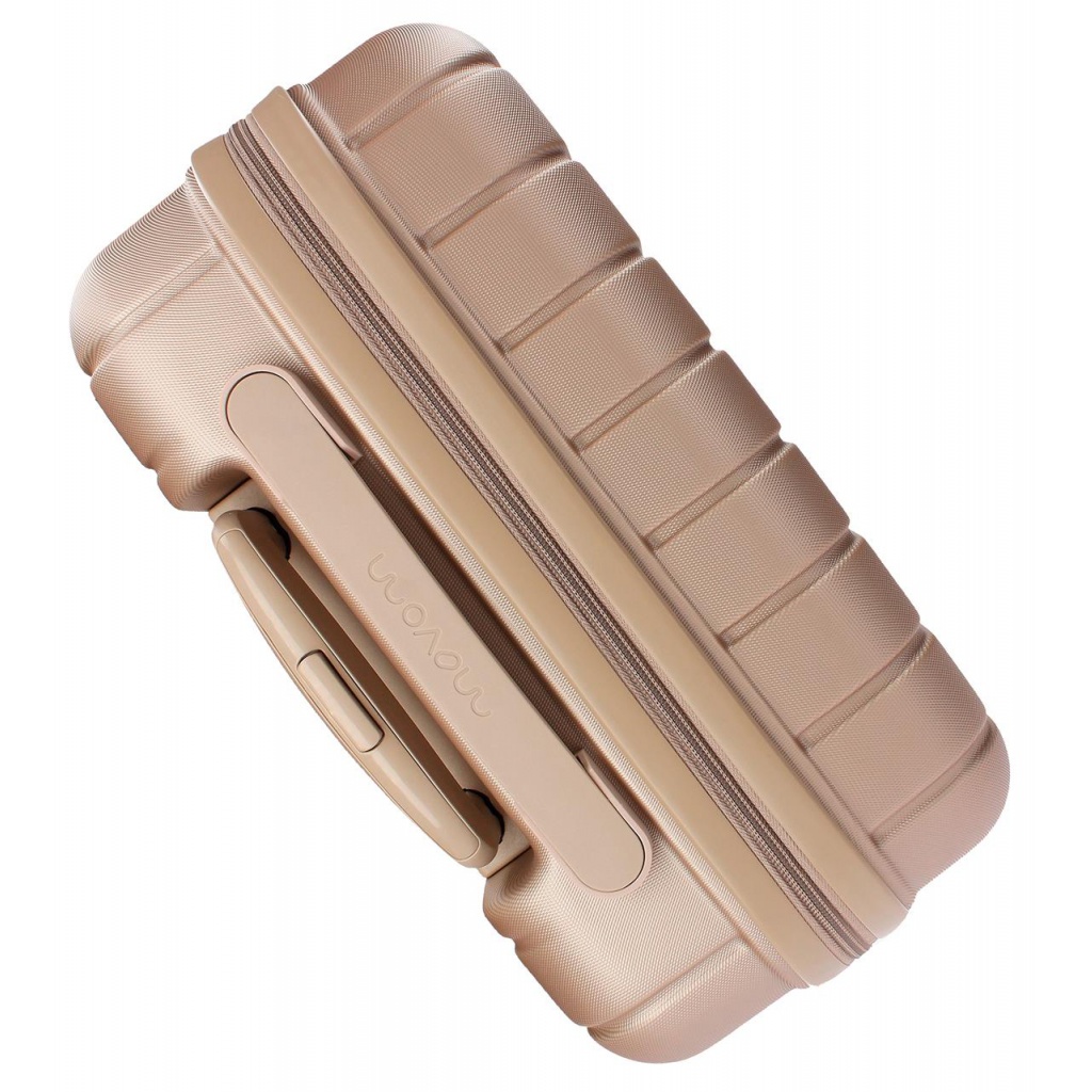 MOVOM Wood Champagne, škrupinový cestovný kufor – champagne príručná batožina s TSA zámkom