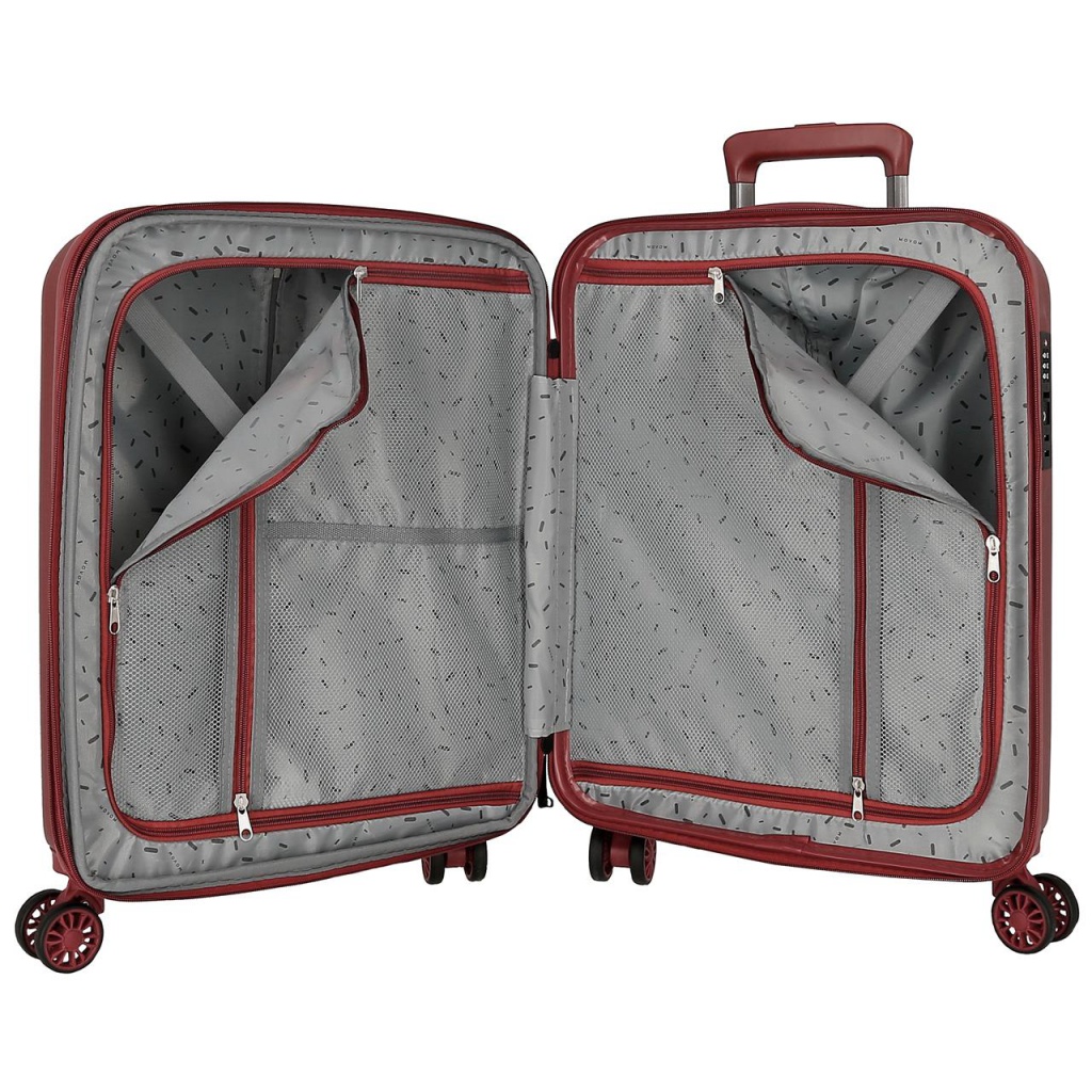 MOVEM Wood Red, Skořepinový cestovní kufr, 55x40x20cm, 38L, 5318666 (small exp.)