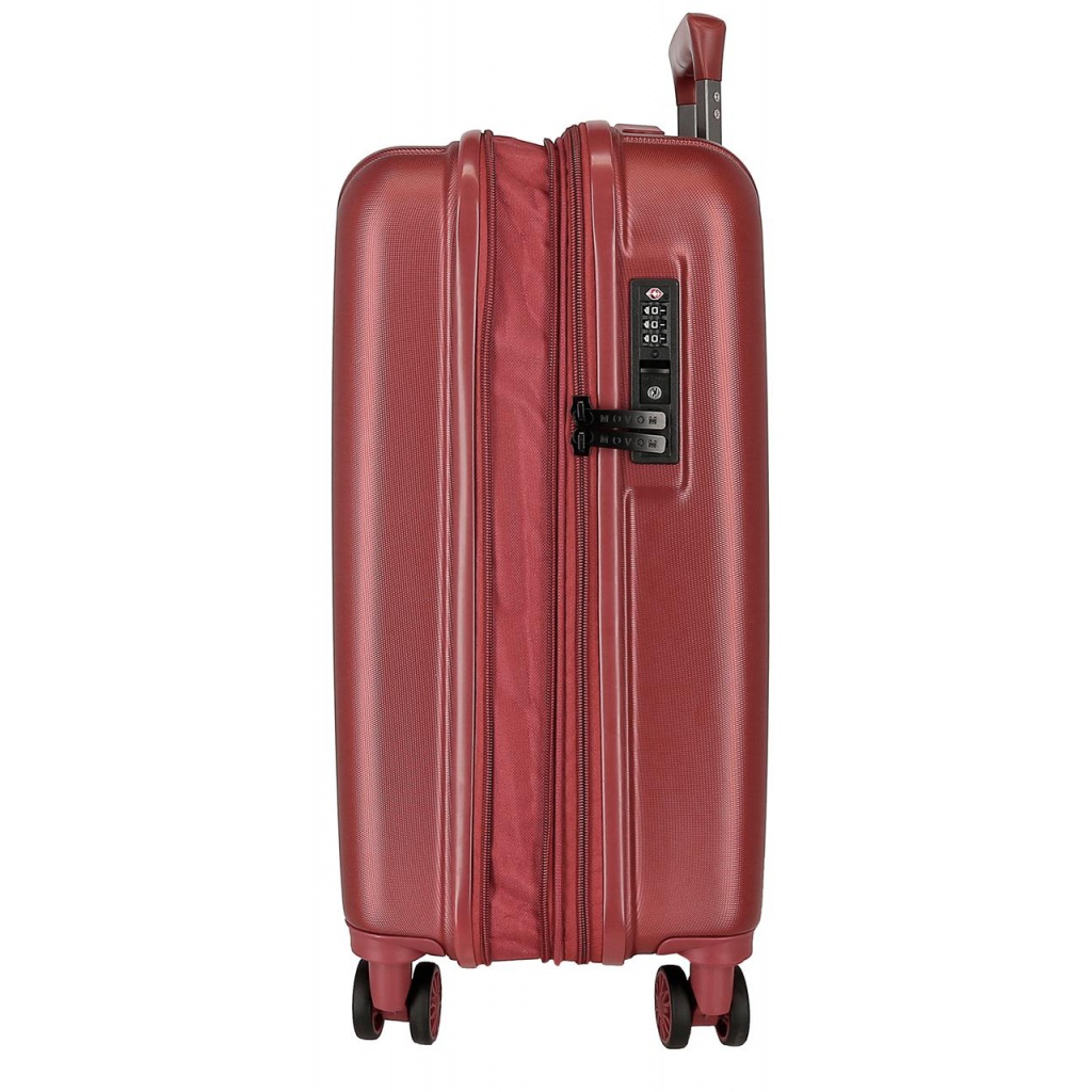 MOVEM Wood Red, Skořepinový cestovní kufr, 55x40x20cm, 38L, 5318666 (small exp.)