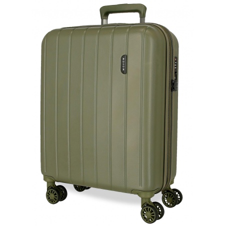 MOVOM Wood Khaki, Škrupinový cestovný kufor, 55x40x20cm, 38L, 531866A (small exp.)