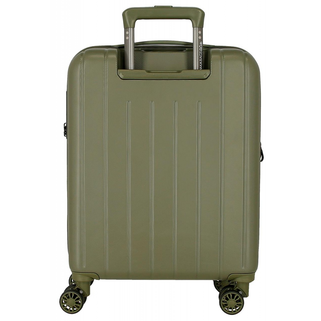 MOVOM Wood Khaki, škrupinový cestovný kufor – khaki príručná batožina s TSA zámkom