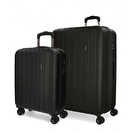 MOVOM Wood Black, Sada luxusných ABS cestovných kufrov, 65cm/55cm, 5318961