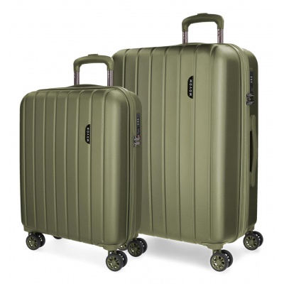 MOVEM Wood Khaki, Sada luxusních ABS cestovních kufrů, 65cm/55cm, 531896A MOVEM Wood Khaki, Sada luxusních ABS cestovních kufrů, 65cm/55cm, 531896A