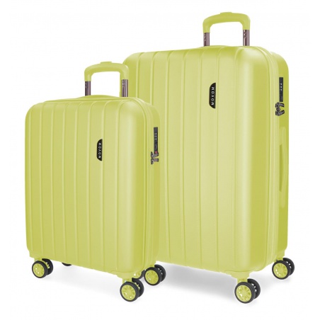 MOVOM Wood Yellow, Sada luxusných ABS cestovných kufrov, 65cm/55cm, 531896B