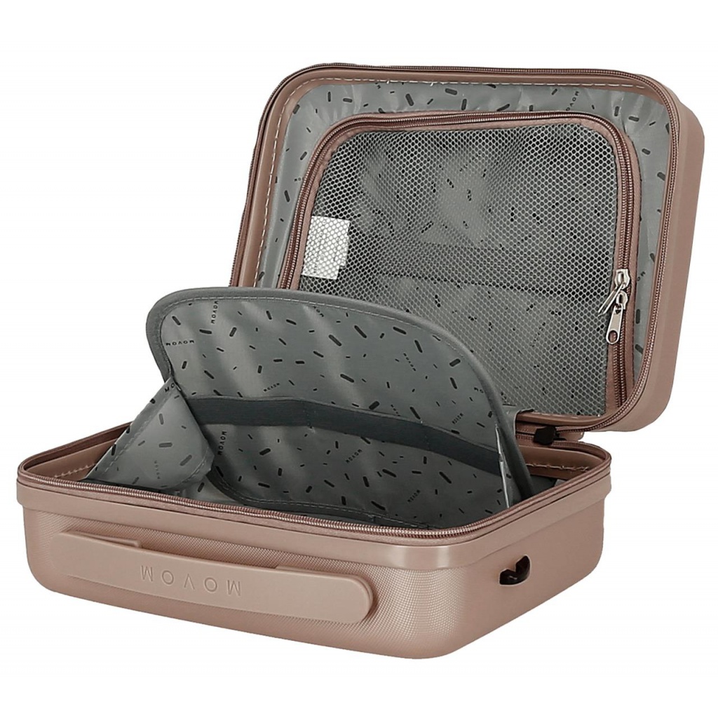 MOVOM Wood Champagne, Cestovný kozmetický príručný kufrík, 21x29x15cm, 9L, 5313965