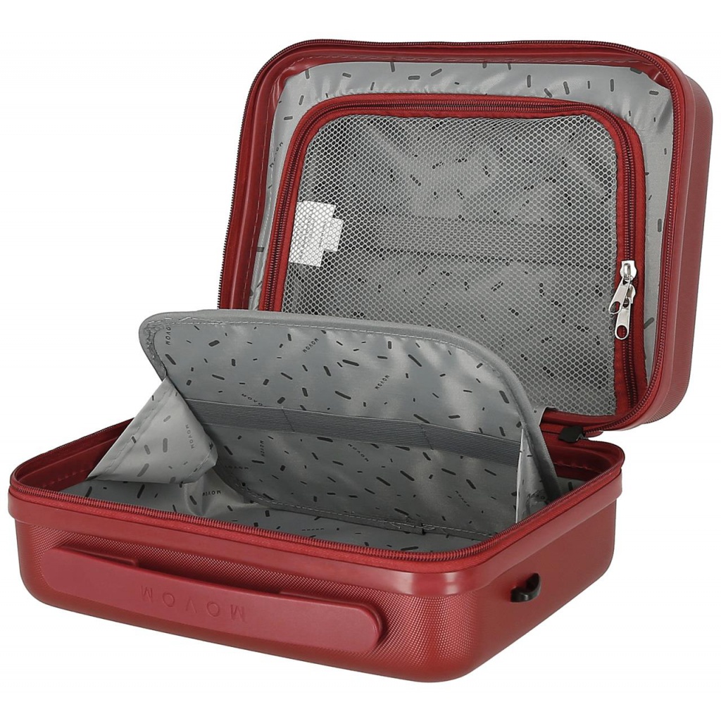 MOVOM Wood Red, Cestovný kozmetický príručný kufrík, 21x29x15cm, 9L, 5313966
