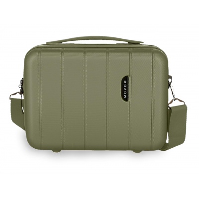 MOVOM Wood Khaki, Cestovný kozmetický príručný kufrík, 21x29x15cm, 9L, 531396A