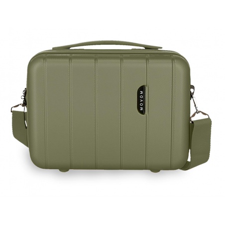 MOVOM Wood Khaki, Cestovný kozmetický príručný kufrík, 21x29x15cm, 9L, 531396A