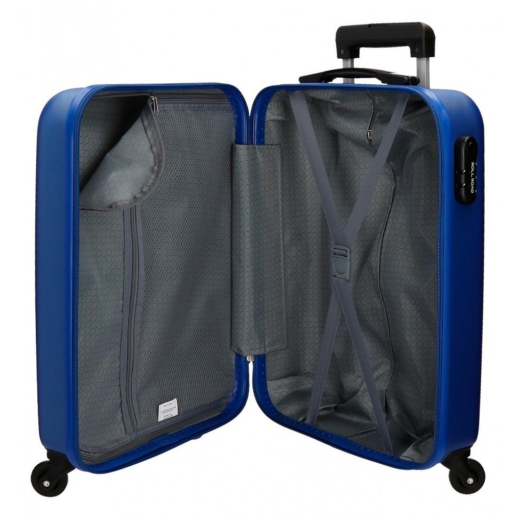 ROLL ROAD Flex Blue, ABS Cestovný kufor, 55x38x20cm, 35L – modrý kufor