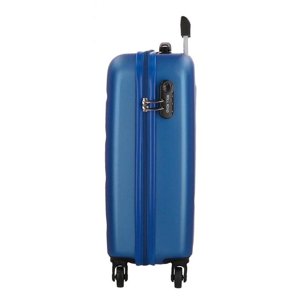 ROLL ROAD Flex Blue, ABS Cestovný kufor, 55x38x20cm, 35L – modrý kufor