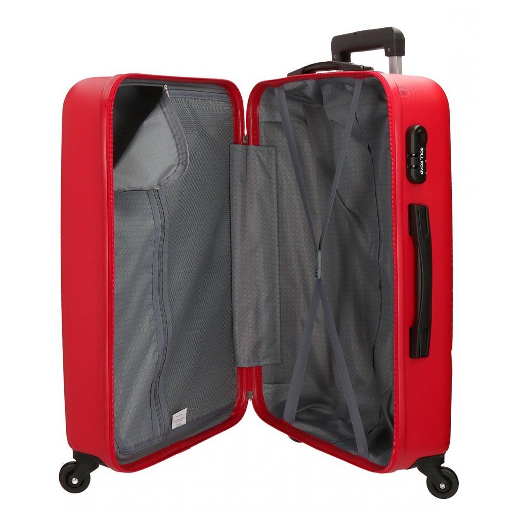 ROLL ROAD Flex Red, ABS Cestovní kufr, 65x46x23cm, 56L, 5849264 (medium)