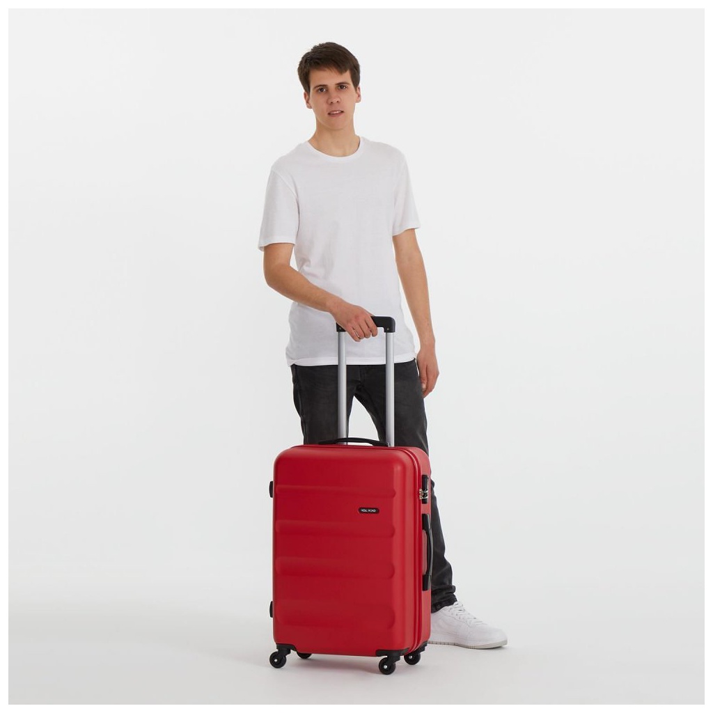 ROLL ROAD Flex Red, ABS Cestovní kufr, 65x46x23cm, 56L, 5849264 (medium)