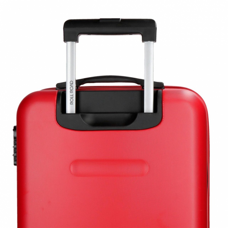 ROLL ROAD Flex Red, Sada ABS cestovních kufrů, 55-65-75cm, 5849464 ROLL ROAD Flex Red, Sada ABS cestovních kufrů, 55-65-75cm, 5849464