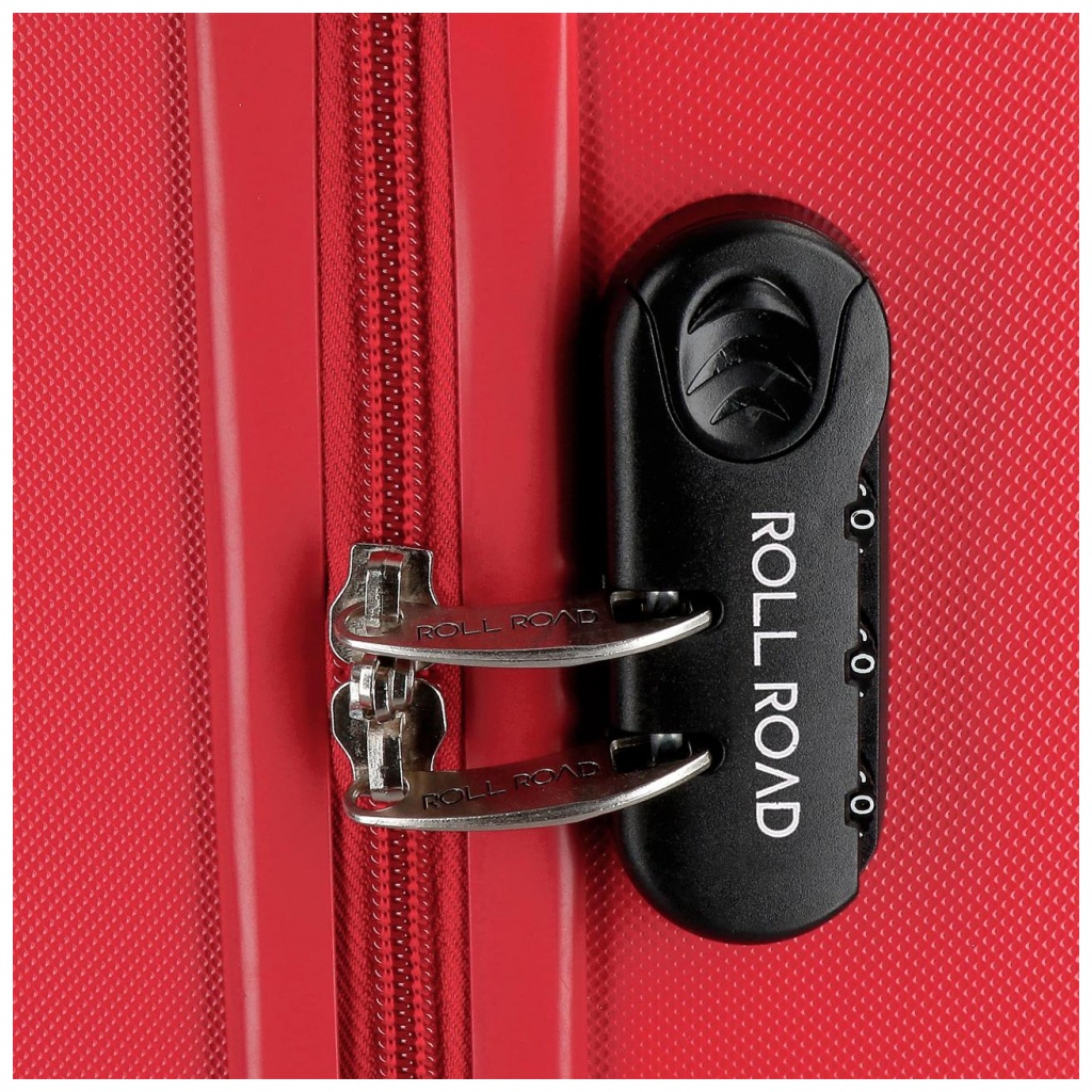 ROLL ROAD Flex Red, Sada ABS cestovních kufrů, 55-65-75cm, 5849464