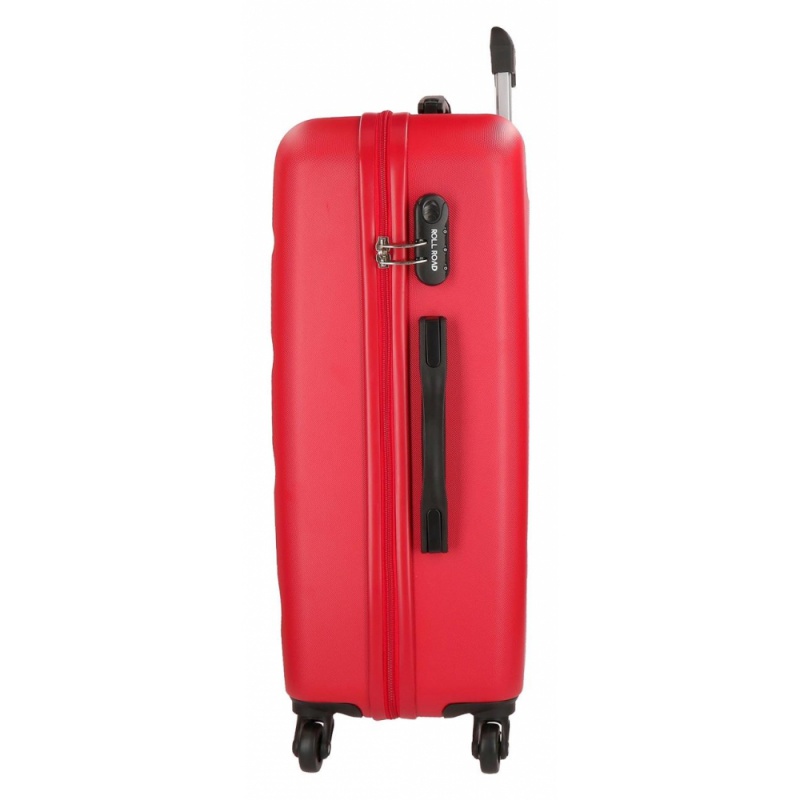 ROLL ROAD Flex Red, Sada ABS cestovních kufrů, 55-65-75cm, 5849464 ROLL ROAD Flex Red, Sada ABS cestovních kufrů, 55-65-75cm, 5849464