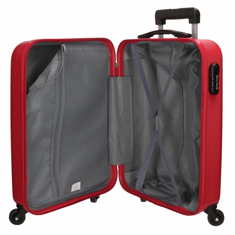 ROLL ROAD Flex Red, Sada ABS cestovních kufrů, 55-65-75cm, 5849464 ROLL ROAD Flex Red, Sada ABS cestovních kufrů, 55-65-75cm, 5849464