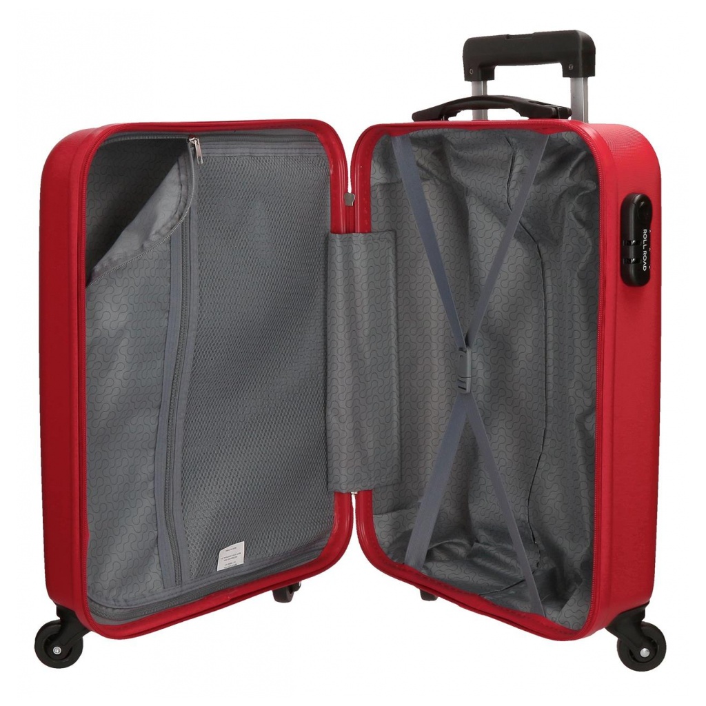 ROLL ROAD Flex Red, Sada ABS cestovních kufrů, 55-65-75cm, 5849464