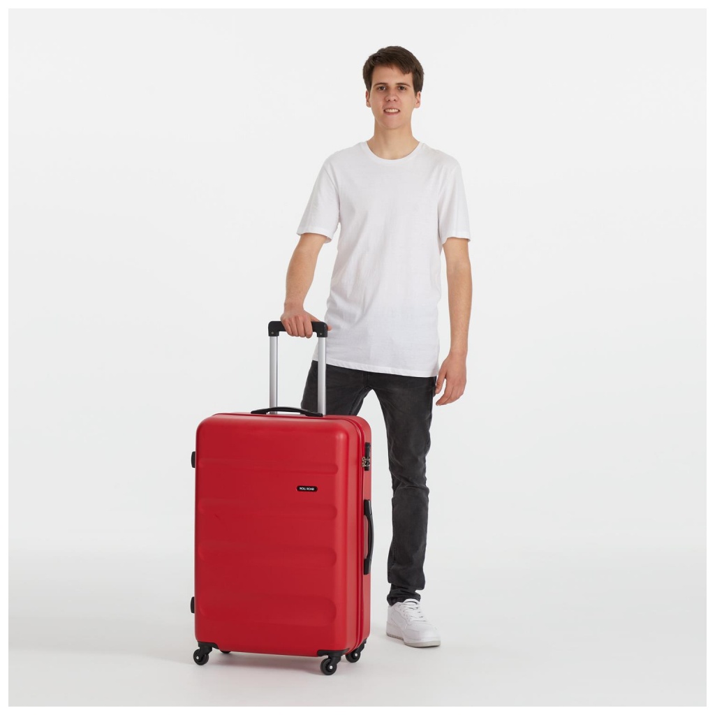 ROLL ROAD Flex Red, Sada ABS cestovních kufrů, 55-65-75cm, 5849464