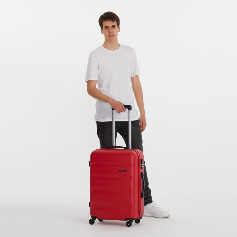 ROLL ROAD Flex Red, Sada ABS cestovních kufrů, 55-65-75cm, 5849464 ROLL ROAD Flex Red, Sada ABS cestovních kufrů, 55-65-75cm, 5849464