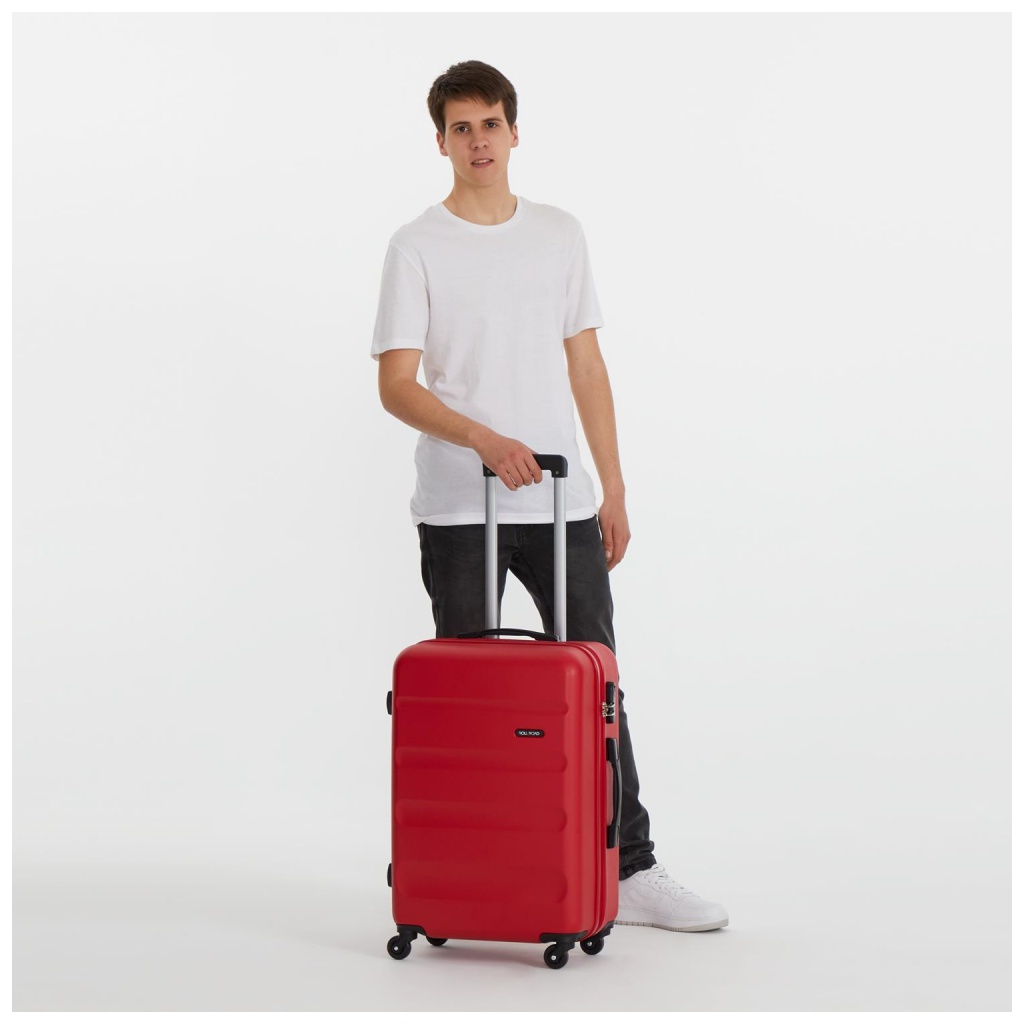 ROLL ROAD Flex Red, Sada ABS cestovních kufrů, 55-65-75cm, 5849464