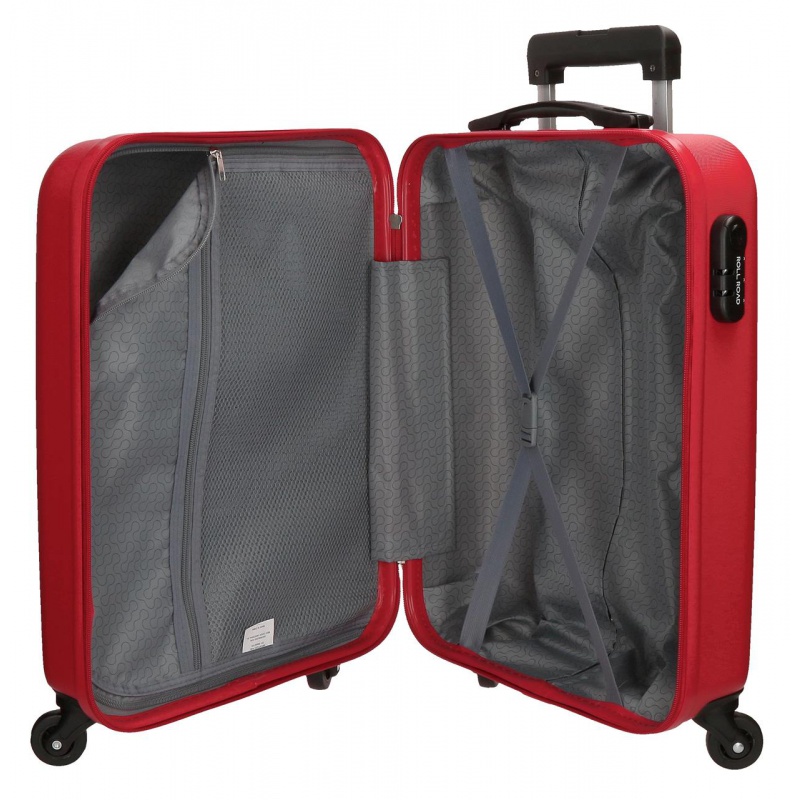ROLL ROAD Flex Red, Sada ABS cestovních kufrů, 55-65cm, 5849564 ROLL ROAD Flex Red, Sada ABS cestovních kufrů, 55-65cm, 5849564
