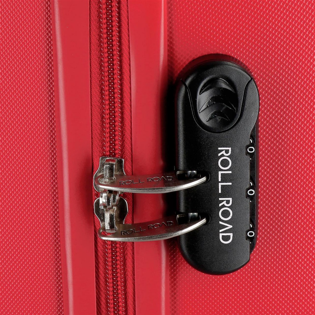 ROLL ROAD Flex Red, Sada ABS cestovných kufrov, 55-65cm, 5849564