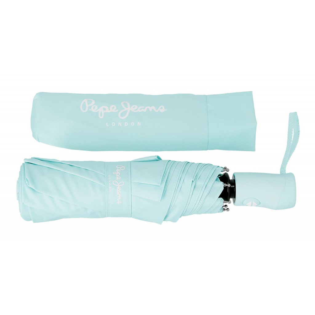 Peppe Jeans Azul Claro - Skladací plnoautomatický dáždnik, 74685PS