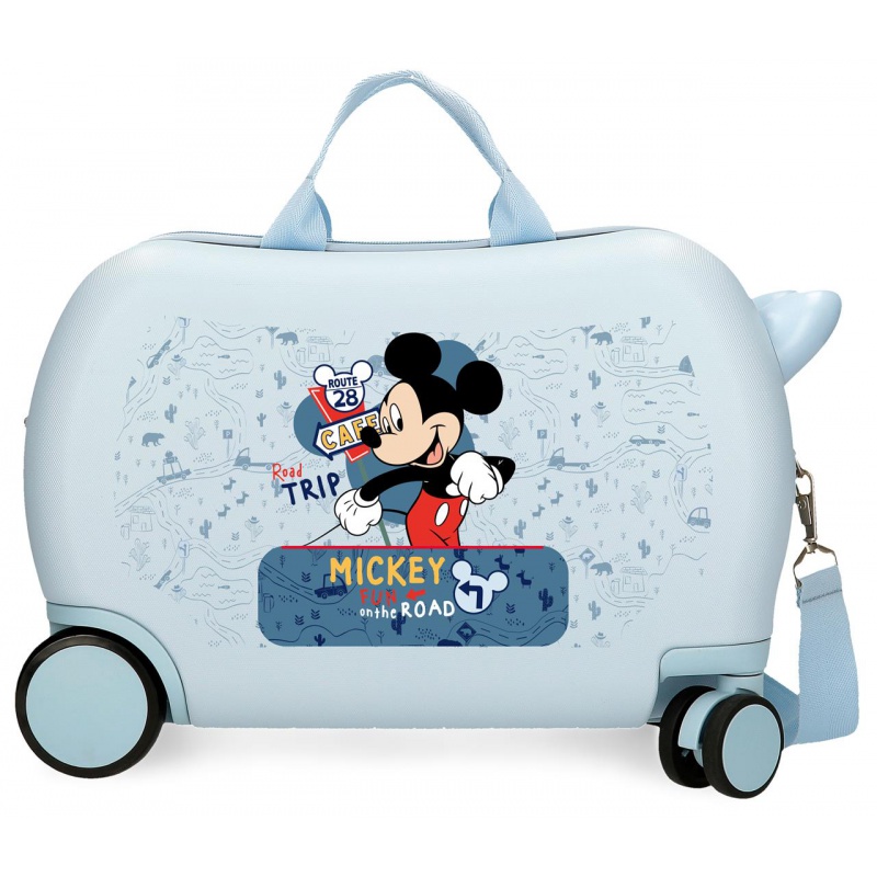Dětský cestovní kufr na kolečkách / odrážedlo MICKEY MOUSE Road Trip, 25L, 4951021