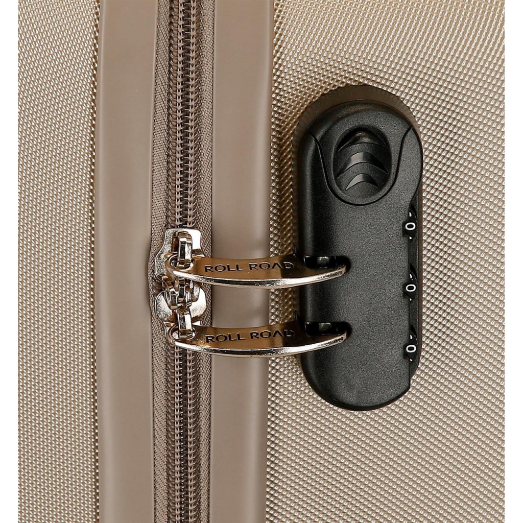 ROLL ROAD Flex Champagne, Příruční mini cestovní kufr, 40x30x20cm, 24L, 5849969