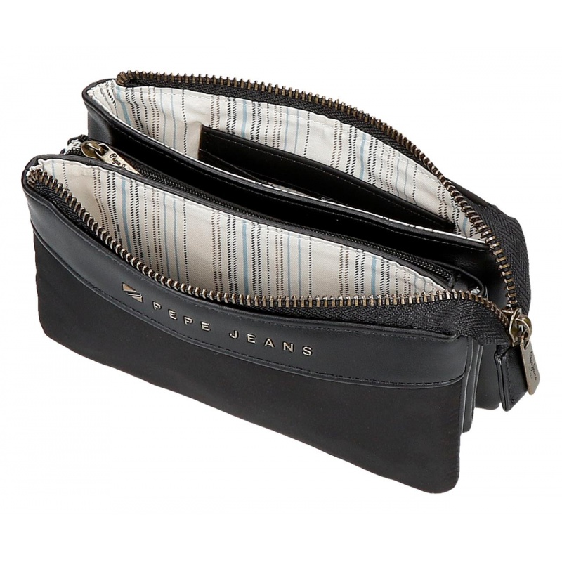 Pepe Jeans Morgan Black - Tříkomorová peněženka, 7924331 Pepe Jeans Morgan Black - Tříkomorová peněženka, 7924331