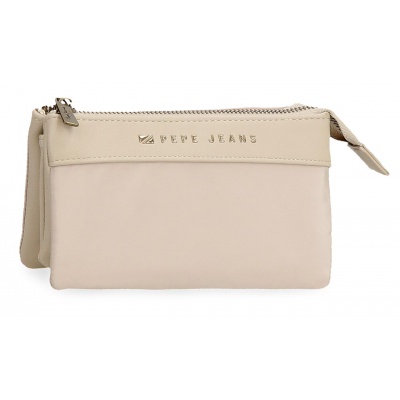 Pepe Jeans Morgan Beige - Tříkomorová peněženka, 7924333 Pepe Jeans Morgan Beige - Tříkomorová peněženka, 7924333