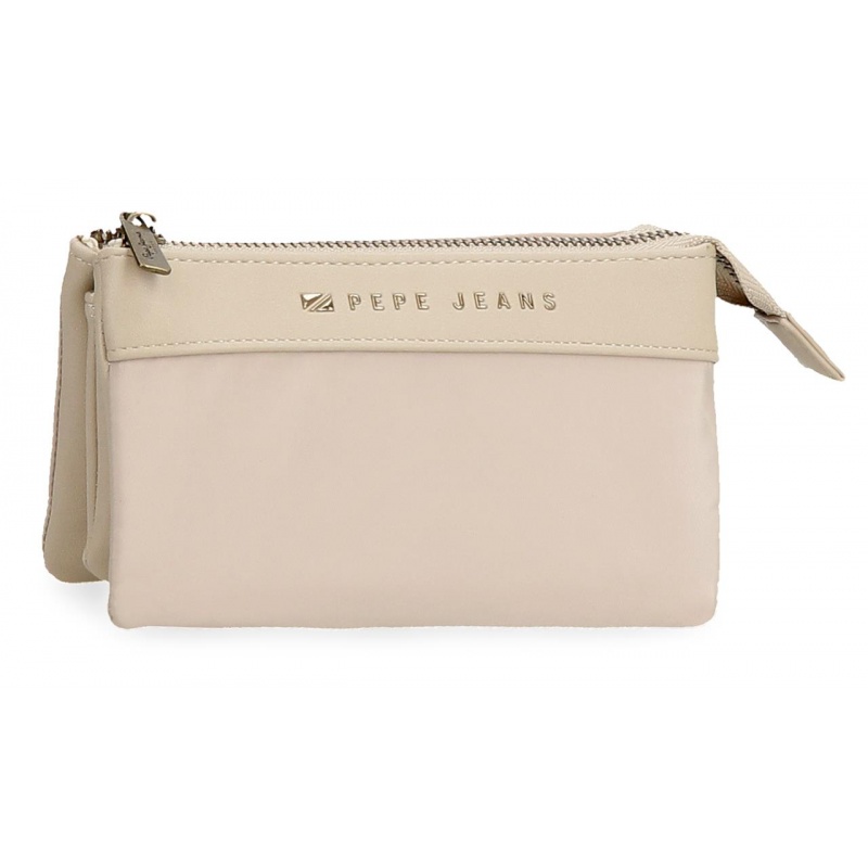 Pepe Jeans Morgan Beige - Trojkomorová peňaženka, 7924333 Pepe Jeans Morgan Beige - Trojkomorová peňaženka, 7924333