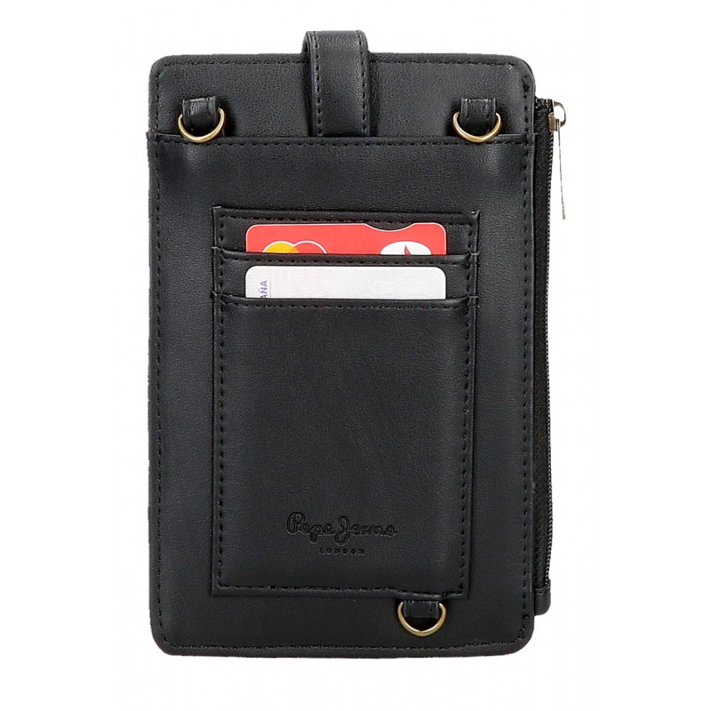 Pepe Jeans Morgan Black - Kabelka na mobil / Peněženka, 7925031 Pepe Jeans Morgan Black - Kabelka na mobil / Peněženka, 7925031