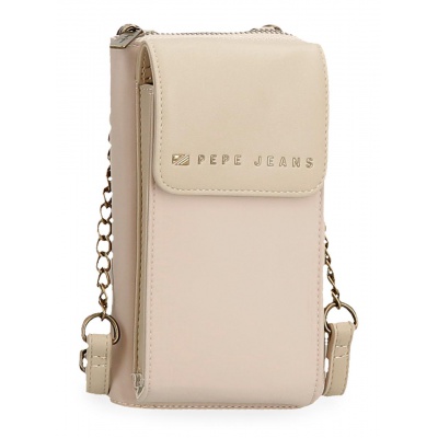 Pepe Jeans Morgan Beige - Mobilní kabelka / Peněženka, 7925333