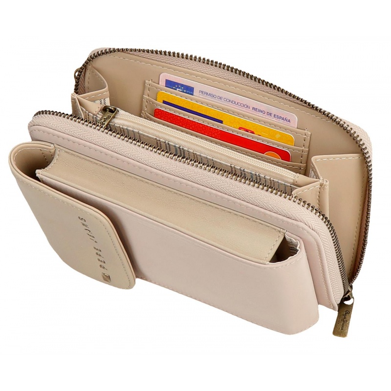 Pepe Jeans Morgan Beige - Mobilní kabelka / Peněženka, 7925333 Pepe Jeans Morgan Beige - Mobilní kabelka / Peněženka, 7925333