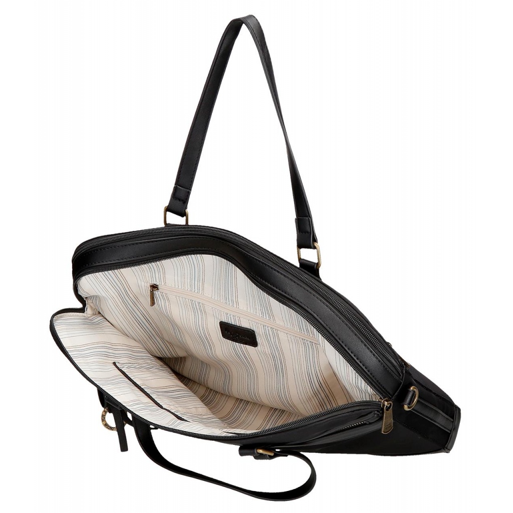 Pepe Jeans Morgan Black - Brašna na notebook 15,6", 7926031