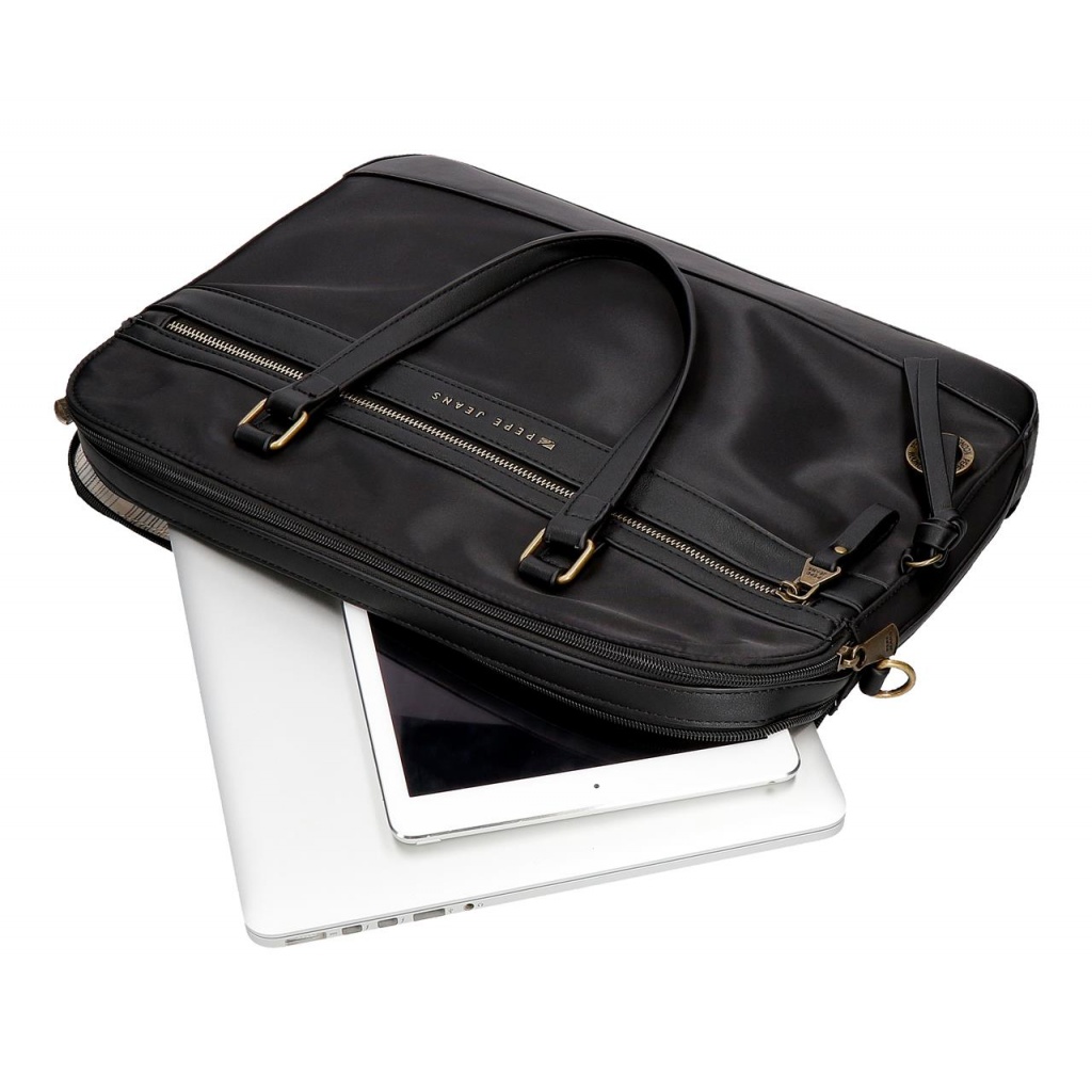 Pepe Jeans Morgan Black - Brašna na notebook 15,6", 7926031